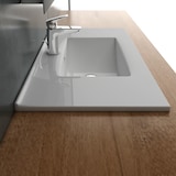 thumbnail of Alpenberger Waschbecken Keramik Waschtisch, Einbauwaschbecken Aufsatzwaschbecken Eckig Waschplätze | Handwaschbecken 80 cm Breit mit Nano und Überlauf