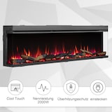 thumbnail of BALDERIA Elektrokamin Athena 80" | Elektrischer Einbaukamin mit Heizung, LED-Beleuchtung, 3D-Flammeneffekt & Fernbedienung - Schwarz