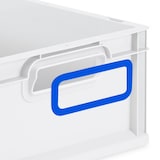thumbnail of PROREGAL SparSet 10x Eurobox NextGen Color mit Auflagedeckel & Verschlüsse, HxBxT 32x30x40cm, 30L, Grau, Griffe blau offen, Eurobehälter, Box