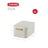 thumbnail of Curver Style Aufbewahrungskorb mit Deckel 3 Stk. Weiß 240652