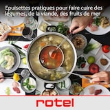 thumbnail of Appareil à fondue chinoise 2 compartiments avec fourchettes et passoires Rotel
