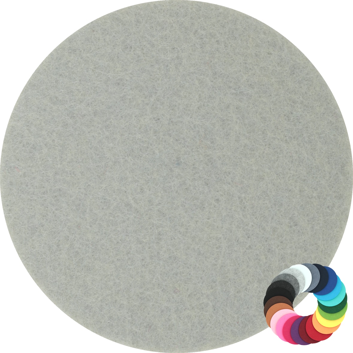 BIASTO - Premium Filz Untersetzer - rund 25cm - Farbe: grau (HF024). Design Glas-Untersetzer für Getränke, Tisch, Bar, Tasse, Vase
