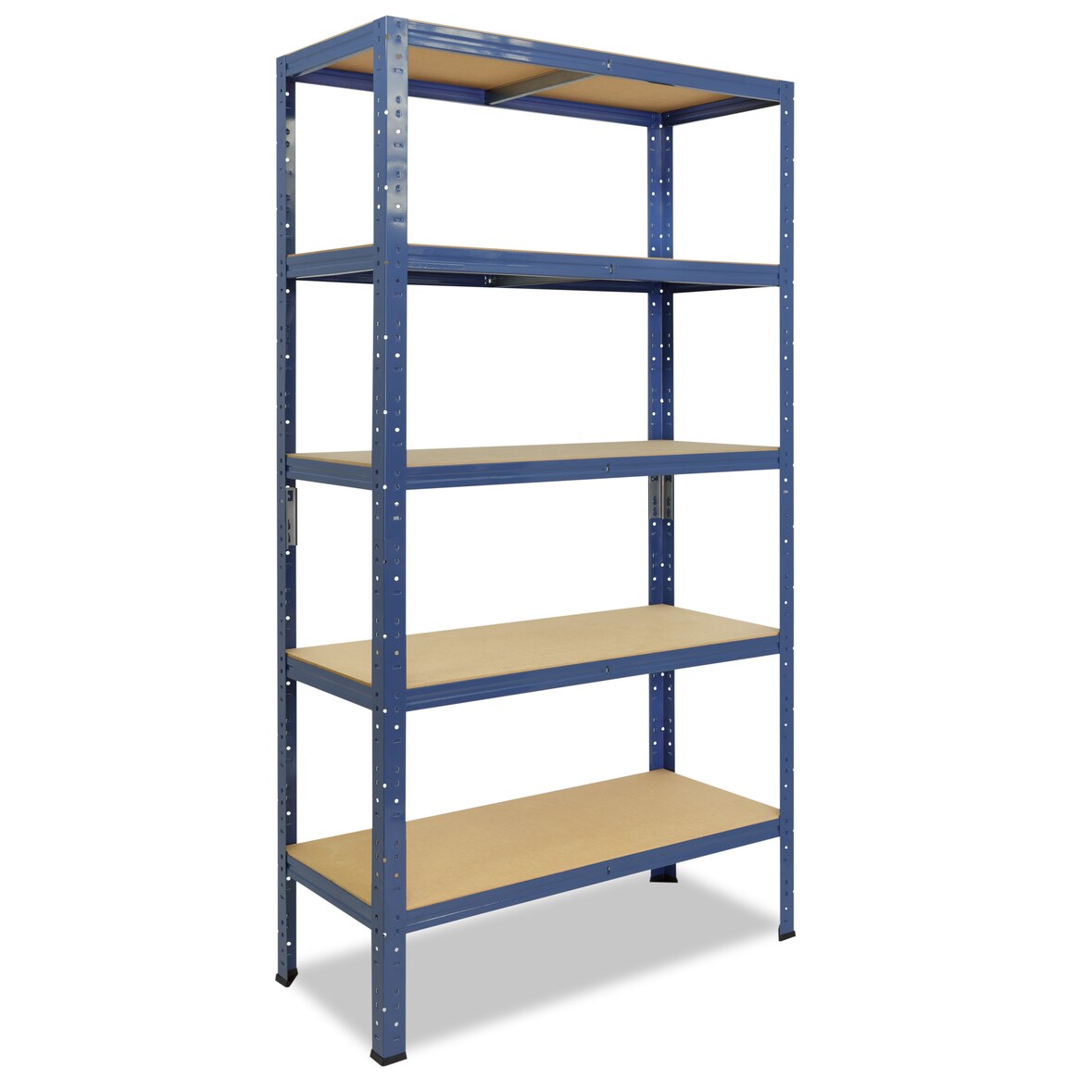 shelfplaza HOME 180x75x50 cm Schwerlastregal in blau mit 5 Böden und 175 kg Traglast pro Boden