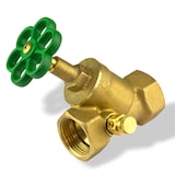 thumbnail of Messing Absperrventil DN15 1/2 Zoll Absperrhahn Schrägsitzventil Entleerung