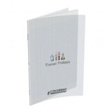 thumbnail of Lot de 10 Cahier T.P. Classique PP piqué A4, 96p./48 feuilles 90g/m², Séyès/uni, incolore