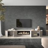 thumbnail of Móvel de TV, 315x50x35 cm, Para televisores até 80", Lareira eléctrica XXL, Bege