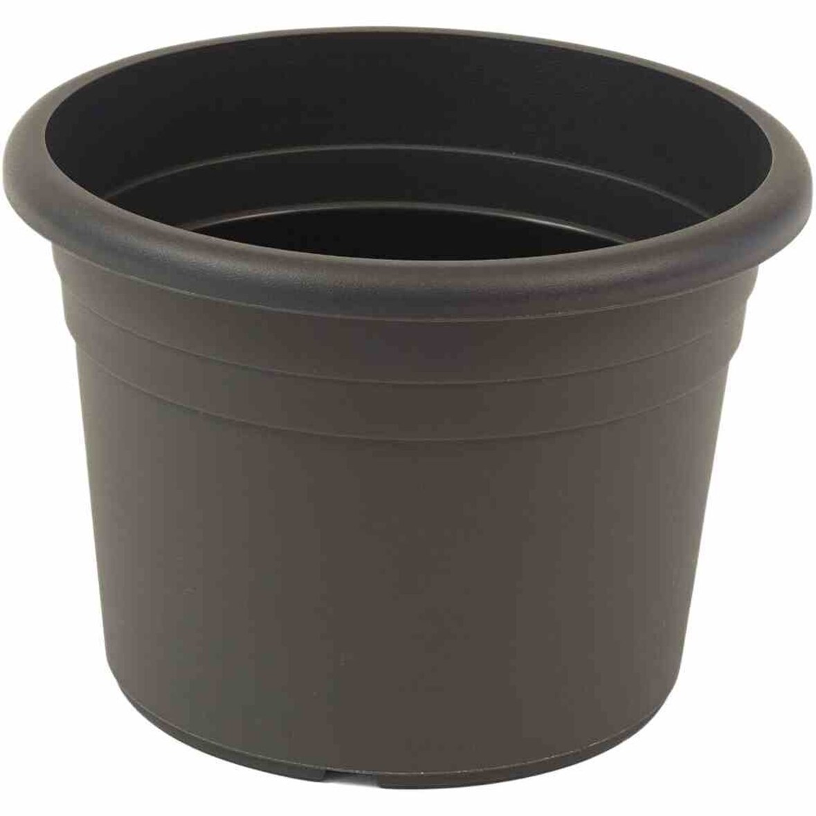Topf CILINDRO Ø 20 x 14,1 cm, anthrazit Rundes Kunststoffgefäß mit Bodenlöchern rund Anthrazit 20