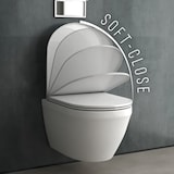 thumbnail of Alpenberger Spülrandloses Hänge WC | Gäste WC Kloschüssel Keramik Toilette mit Nanobeschichtung | WC Sitz Absenkautomatik | Wand WC Hängend Made in EU