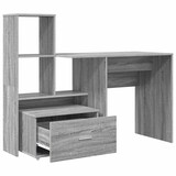thumbnail of vidaXL Schreibtisch Graues Sonoma 131,5 x 50 x 106,5 cm Holzwerkstoff