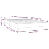 thumbnail of vidaXL Boxspringbett ohne Matratze Hellgrau 160x220 cm Samt