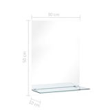 thumbnail of vidaXL Wandspiegel mit Regal 30×50 cm Hartglas