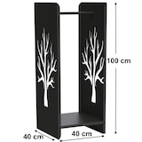 thumbnail of Kaminholzregal 10-1470 Kaminholzständer 100 cm Holzkorb Kaminholzhalter Holzregal