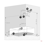 thumbnail of Kombination Badewanne Dusche K55-L03-EC Duschtempel 170x100 cm