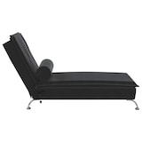 thumbnail of vidaXL Massage-Chaiselongue mit Nackenrolle Schwarz Samt