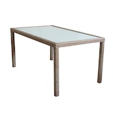 thumbnail of BS COM Tavolo intreccio e piano in vetro 150x90 Wicker 150x90x75 cm Marrone