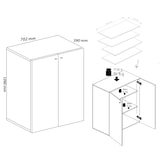 thumbnail of LonaXL Schuhschrank 2 Türen Buche dekor.