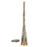 thumbnail of ECD Germany LED-Jute-Baum 35x6,5x45 cm mit 45 warmweißen LEDs, Deko Weihnachtsbaum aus Seil mit 3 Tannen & Jutesäckchen, batteriebetrieben mit Timer,