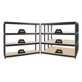 thumbnail of PROREGAL Mega Deal | 4x Schwerlastregal DINO | HxBxT 180x200x45 cm | Fachlast 500kg | Schwarz | Garagenregal, Lagerregal, Werkstattregal