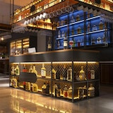 thumbnail of Bartheke, Empfangstheke, Metall-Holz-Bar, Kassenbereich, ideal für Bars, Restaurants und Geschäfte 160×50×100cm 【TWWW 160 ZJ60】