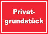 thumbnail of Privatgrundstück Schild weiß-rot A3 (297x420mm)