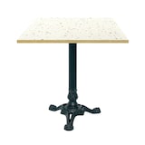 thumbnail of Restootab - Tavolo bistrot 70x70cm laminato terrazzo cassata canti ottone