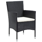 thumbnail of vidaXL 9-tlg. Garten-Essgruppe mit Kissen Poly Rattan Schwarz