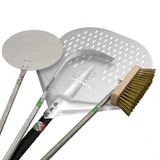 thumbnail of Giemme Spoleto - Conjunto profissional de pás para pizza em alumínio e aço para fornos até 140 cm e pizzas até 33 cm