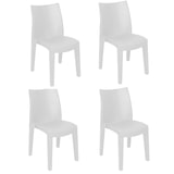 thumbnail of Dmora Sedia da esterno Ravenna, Set di 4 sedute da giardino, Sedia per tavolo da pranzo, Poltrona outdoor effetto rattan, 48x55h86 cm, Bianco