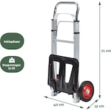 thumbnail of BRASQ Steekwagen opvouwbaar - Draagvermogen 90 kg - Transportwagen - Plateauwagen - Steekkar Staal