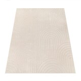 thumbnail of Teppich Kurzflor waschbar Struktur Wohnzimmer schmutzabweisend Creme Rechteckig 120x160 | 100% Polyester | Florhöhe: 12 mm
