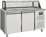 thumbnail of vaiotec Salattheke / 2-fach mit Türen, Glasaufbau, für 4x GN 1/1 "grau", 1500 x 800 mm