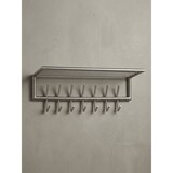 thumbnail of Wandgarderobe Metall Silber 74,5x29x30 cm Flurgarderobe mit Ablage, Design Hakenleiste Wandpaneel Stahl, Garderobe Wand mit Hutablage,