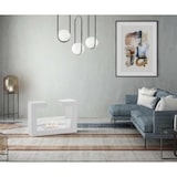 thumbnail of Moderner Design-Boden-Biokamin Tete a tete Weiß 2 kW/h