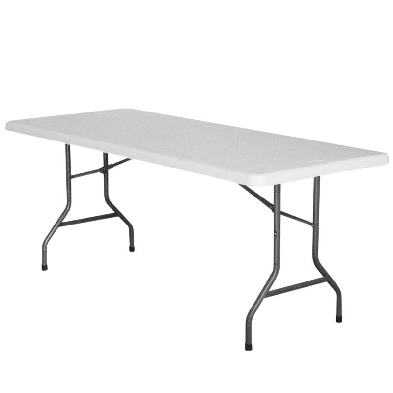 Ligne CHR Table Nîmes, métal plastique, 183 x 76 cm, blanc
