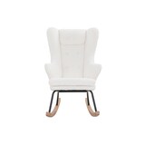 thumbnail of SalesFever Schaukelstuhl | Teddyfell | B 66 x T 104 x H 106 cm | Weiß