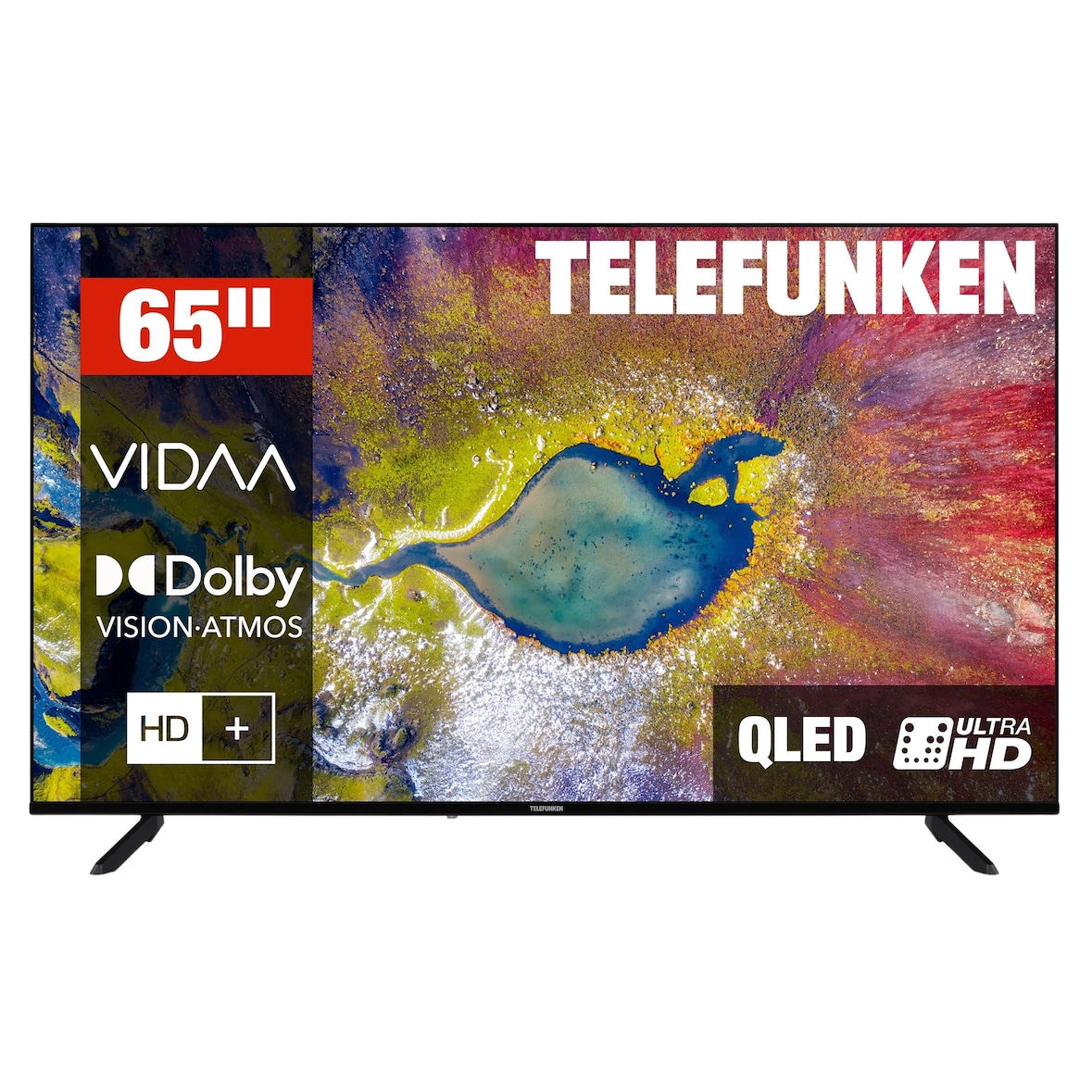 Telefunken D65Q920B2CW QLED Fernseher 65 Zoll Smart TV VIDAA 4K UHD HDR Dolby Vision, HD+ (2026)