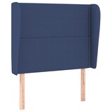 thumbnail of vidaXL Kopfteil mit Ohren Blau 93x23x118/128 cm Stoff