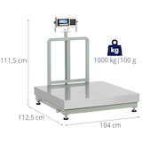 thumbnail of Steinberg Systems Báscula de plataforma - 1000 kg / 0,1 kg - 100 x 100 cm - LCD con impresión de etiquetas