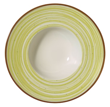 METRO Professional Plato para pasta Madleen, cerámica de gres, Ø 28 cm, verde, 6 unidades