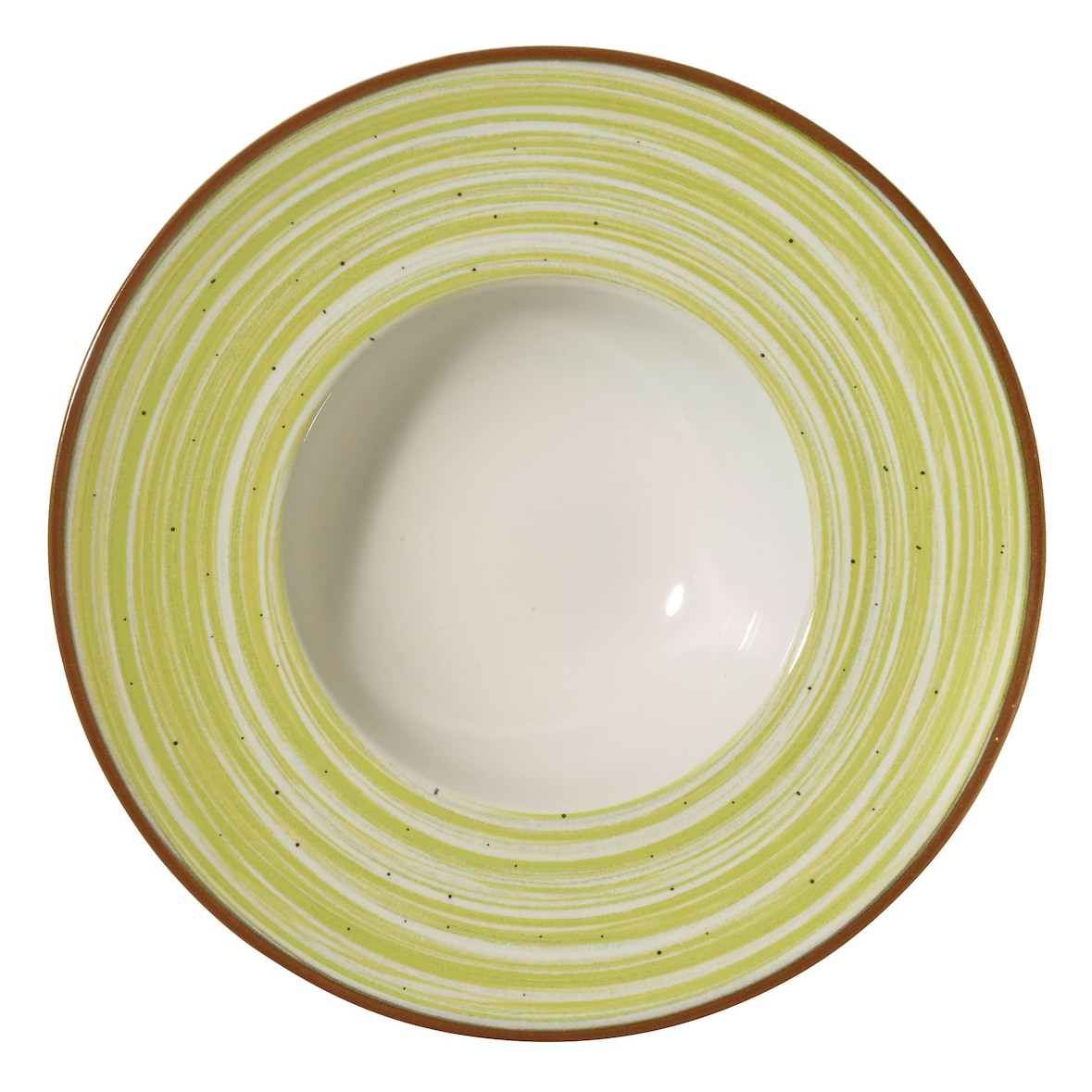 METRO Professional Plato para pasta Madleen, cerámica de gres, Ø 28 cm, verde, 6 unidades