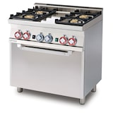thumbnail of Cucina gas 4 fuochi con forno gas statico e grill. Misure 80x60 h90 cm. Modello CF4-68G