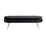 thumbnail of SalesFever Sitzpouf | oval | Samt | B 142 x T 45 x H 41 cm | Schwarz