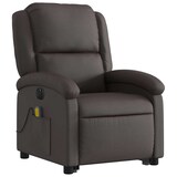 thumbnail of vidaXL Massagesessel mit Aufstehhilfe Elektrisch Dunkelbraun Echtleder