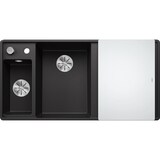 thumbnail of Blanco Silgranit Spülbecken mit Glasschneidbrett, Axia III 6 S-F, Schwarz 99 x 50 cm, Hauptbecken links