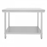 thumbnail of Professionele roestvrijstalen tafel 120x60 cm met geïntegreerde plank - Equipementpro
