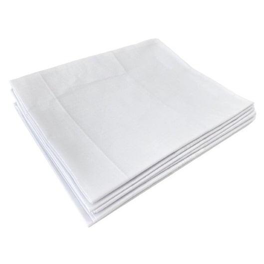 Pack 6 Fronha 50x70, mod Overlap 5B, cor branca, Percale 180TC, 50%algodão/50%poliester