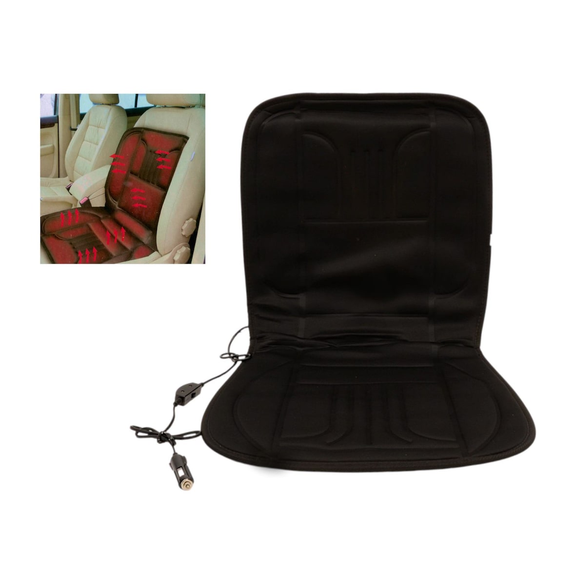 Autositzheizung mit 2 Heizstufen beheizbare Sitzauflage Heizmatte Sitzbezug