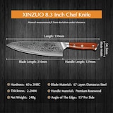 thumbnail of XinZuo - Damast-Kochmesser - B13R Yu series