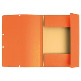 thumbnail of Exacompta  Cod. 55504E - Cartella 3 lembi con elastici in cartoncino lustré 400 g/mq - 24x32cm arancione  - Confezione da  25 pz.