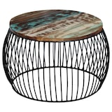 thumbnail of vidaXL Salontafel rond 68x37 cm massief gerecycled hout